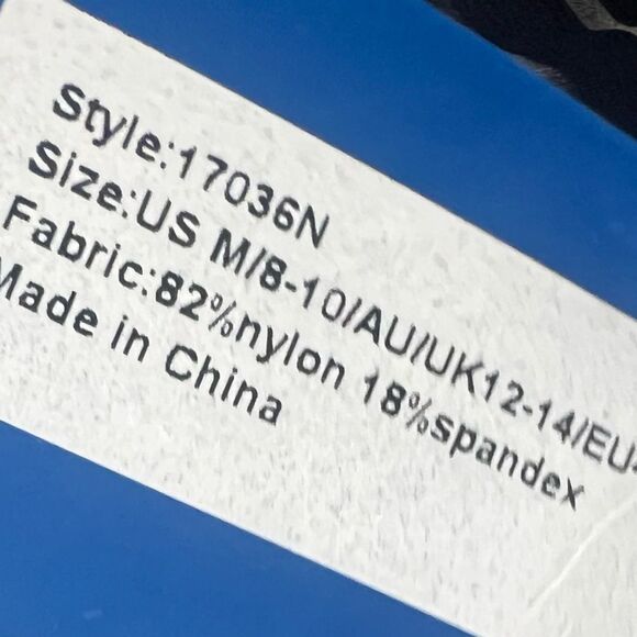 Hilor Sexy One Piece Swimsuit Mesh Criss Cross Tummy Control Size M/8~NWT - Picture 6 of 7